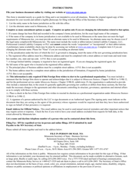 Foreign Limited Liability Company Amendment to Certificate of Authority - Minnesota, Page 3