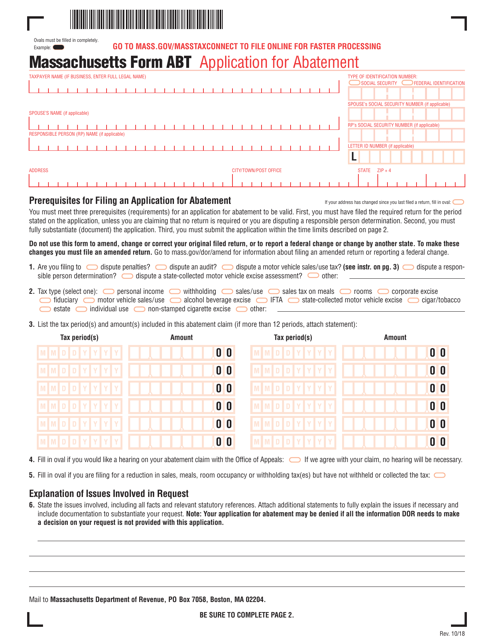 Form ABT  Printable Pdf