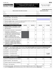 Document preview: Form R-210NR Underpayment of Individual Income Tax Penalty Computation- Non-resident and Part-Year Resident - Louisiana