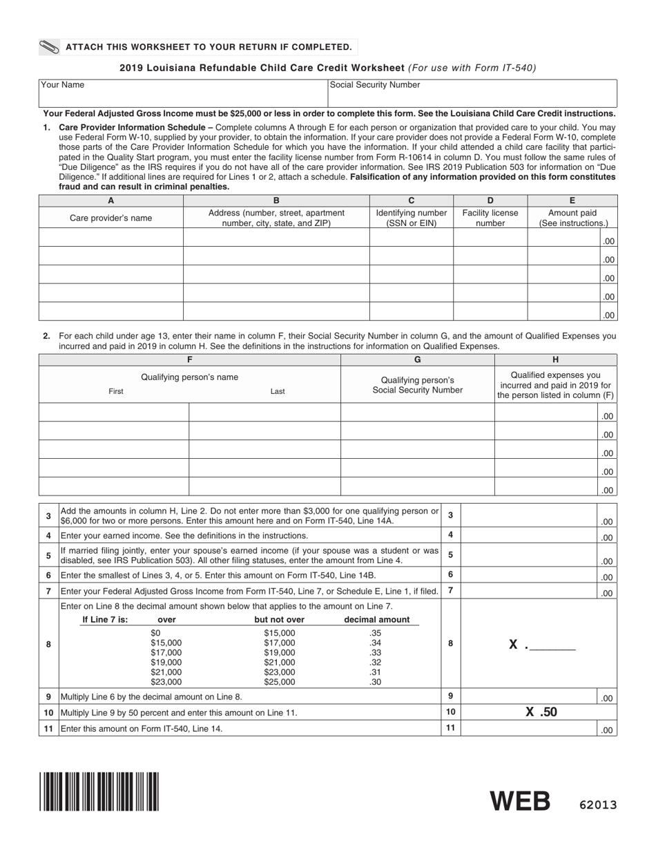 Form IT-540 Louisiana Resident Income Tax Return - Louisiana, Page 14