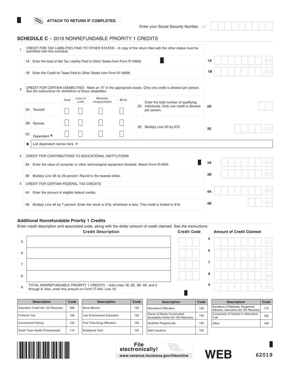Form IT-540 Louisiana Resident Income Tax Return - Louisiana, Page 6