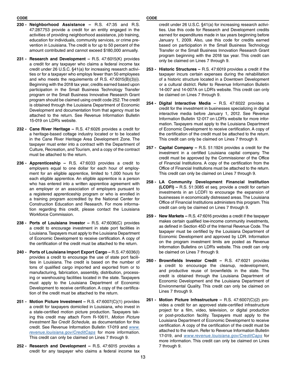 Instructions for Form IT-541 Fiduciary Income Tax Return - Louisiana, Page 13