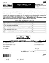 Document preview: Form R-2868 Application for Extension of Time to File Louisiana Individual Income Tax - Louisiana
