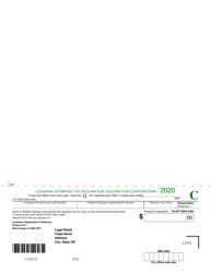 Document preview: Form CIFT-620ES Louisiana Estimated Tax Declaration Voucher for Corporations - Louisiana