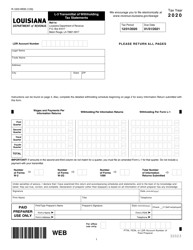 Form L-3 (R-1203) Transmittal of Withholding Tax Statements - Louisiana
