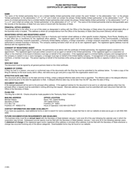 Certificate of Limited Partnership (Domestic Business Entity) - Kentucky, Page 2