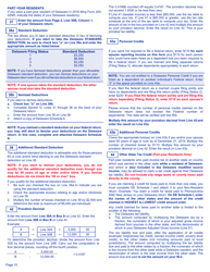 Instructions for Form 200-02 NR Non-resident Individual Income Tax Return - Delaware, Page 10