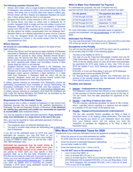 Instructions for Form 200-02 NR Non-resident Individual Income Tax Return - Delaware, Page 4
