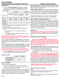 Instructions for Form 200-01 Delaware Individual Resident Income Tax Form - Delaware, Page 2