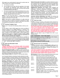Instructions for Form 200-01 Delaware Individual Resident Income Tax Form - Delaware, Page 7