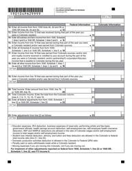 Form DR0104PN Part-Year Resident/Nonresident Tax Calculation Schedule - Colorado, Page 2