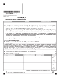 Form DR0104CR Individual Credit Schedule - Colorado