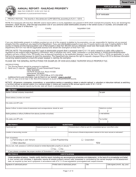 State Form 31289 (U.D. Form 32) Annual Report - Railroad Property - Indiana