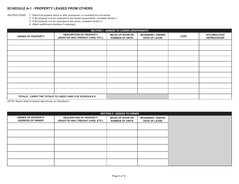 State Form 31289 (U.D. Form 32) Annual Report - Railroad Property - Indiana, Page 5