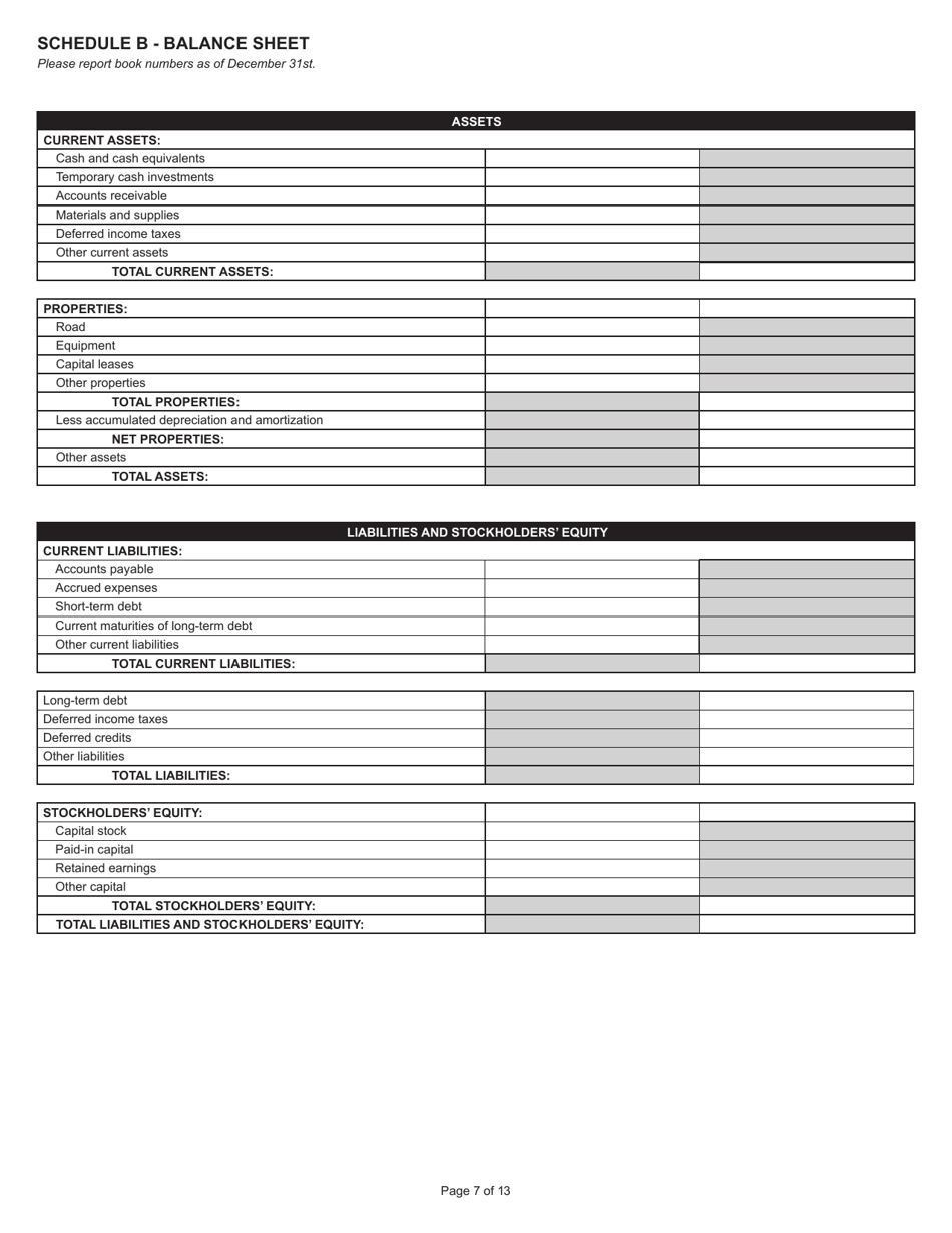 State Form 31289 (U.D. Form 32) Annual Report - Railroad Property - Indiana, Page 7