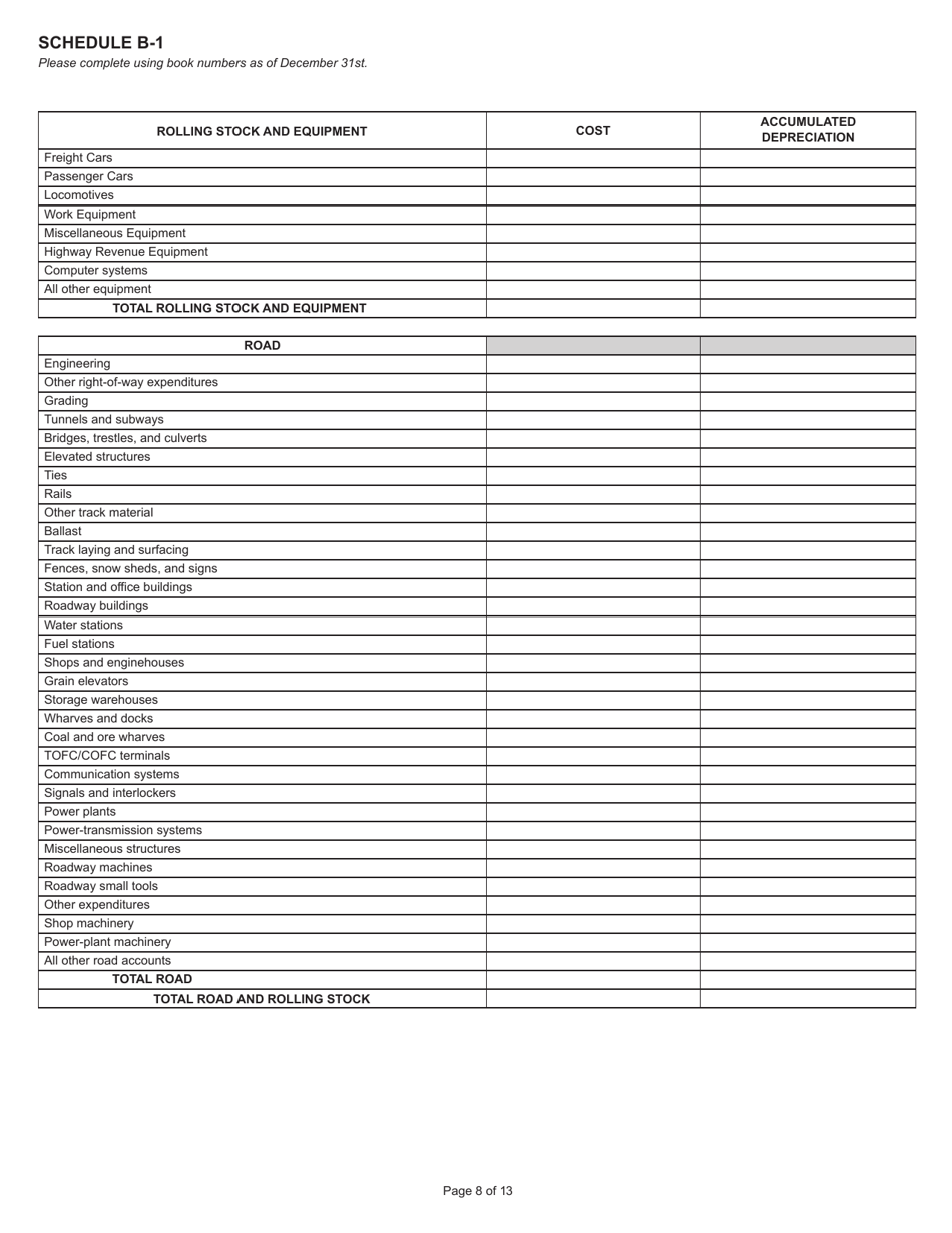 State Form 31289 (U.D. Form 32) Annual Report - Railroad Property - Indiana, Page 8