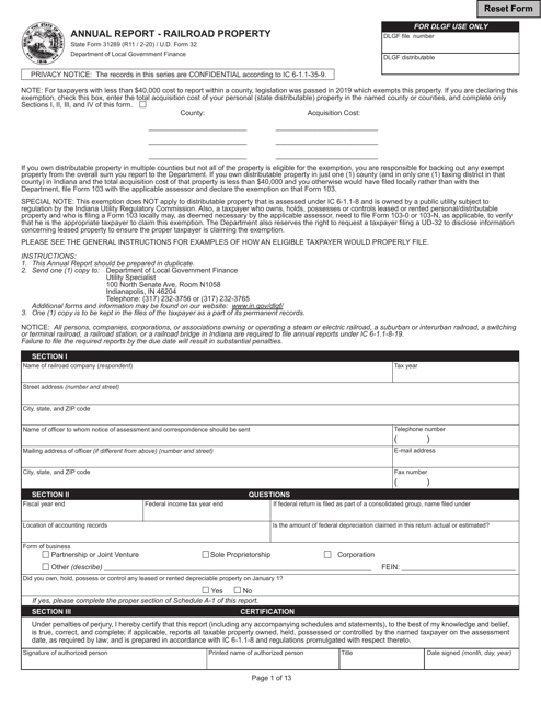 State Form 31289 (U.D. Form 32)  Printable Pdf