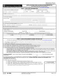 VA Form 22-1990 Application for VA Education Benefits, Page 4
