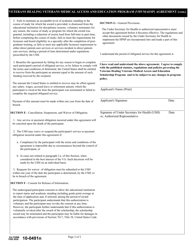 VA Form 10-0491N Veterans Healing Veterans Medical Access and Education Program (Vhvmaesp) Agreement, Page 2
