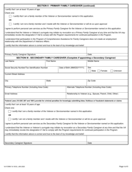 VA Form 10-10CG Application for Comprehensive Assistance for Family Caregivers Program, Page 4