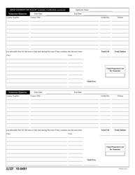 VA Form 10-0491 Academic Verification, Page 5