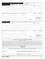 VA Form 10-0491 Academic Verification, Page 6