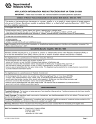 Document preview: VA Form 21-0304 Application for Benefits for a Qualifying Veteran's Child Born With Disabilities