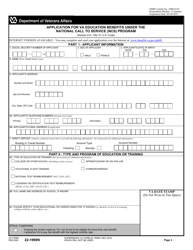 VA Form 22-1990N Application for VA Education Benefits Under the National Call to Service (Ncs) Program, Page 3
