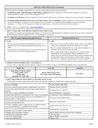 Form 21-526EZ Application for Disability Compensation and Related Compensation Benefits, Page 3