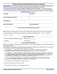 GSA Form 5046 Civilian Employees Entering Extended Active Duty Checklist