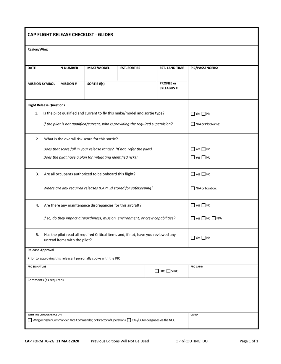 CAP Form 702G Fill Out, Sign Online and Download Fillable PDF