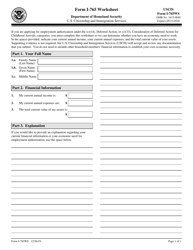 Uscis Form I 765ws Download Fillable Pdf Or Fill Online Uscis Form I 765 Worksheet Templateroller