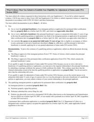 Instructions for USCIS Form I-485 Supplement A Adjustment of Status Under Section 245 (I), Page 4