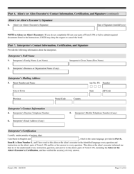 USCIS Form I-356 Request for Cancellation of Public Charge Bond, Page 11