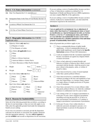 USCIS Form I-601 Application for Waiver of Grounds of Inadmissibility, Page 3
