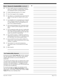 USCIS Form I-601 Application for Waiver of Grounds of Inadmissibility, Page 5