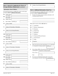 USCIS Form I-612 Application for Waiver of the Foreign Residence Requirement (Under Section 212(E) of the Immigration and Nationality Act, as Amended), Page 3