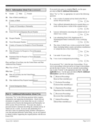 USCIS Form I-918 Petition for U Nonimmigrant Status, Page 2