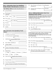 USCIS Form I-918 Supplement A Petition for Qualifying Family Member of U-1 Recipient, Page 2