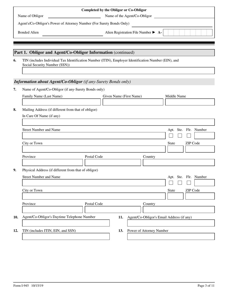 USCIS Form I-945 Public Charge Bond, Page 3