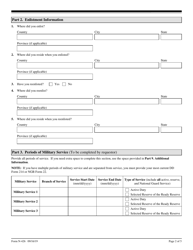 USCIS Form N-426 Request for Certification of Military or Naval Service, Page 2