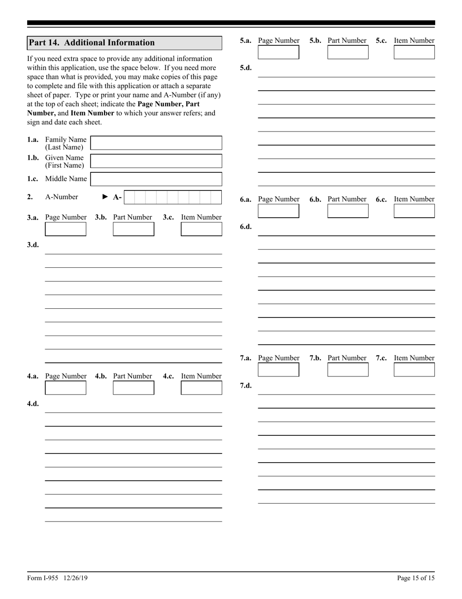 USCIS Form I-955 Application for Commonwealth of the Northern Mariana Islands (CNMI) Long-Term Resident Status, Page 15
