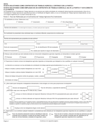 Formulario WH-530 Solicitud Para Contratista De Trabajo Agricola O Empleado De Contratista De Trabajo Agricola Certificado De Registro Ley De Proteccion Al Trabajador Agricola Migrante Y Temporal (Spanish), Page 2
