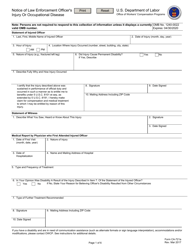 Document preview: Form CA-721A Notice of Law Enforcement Officer's Injury or Occupational Disease