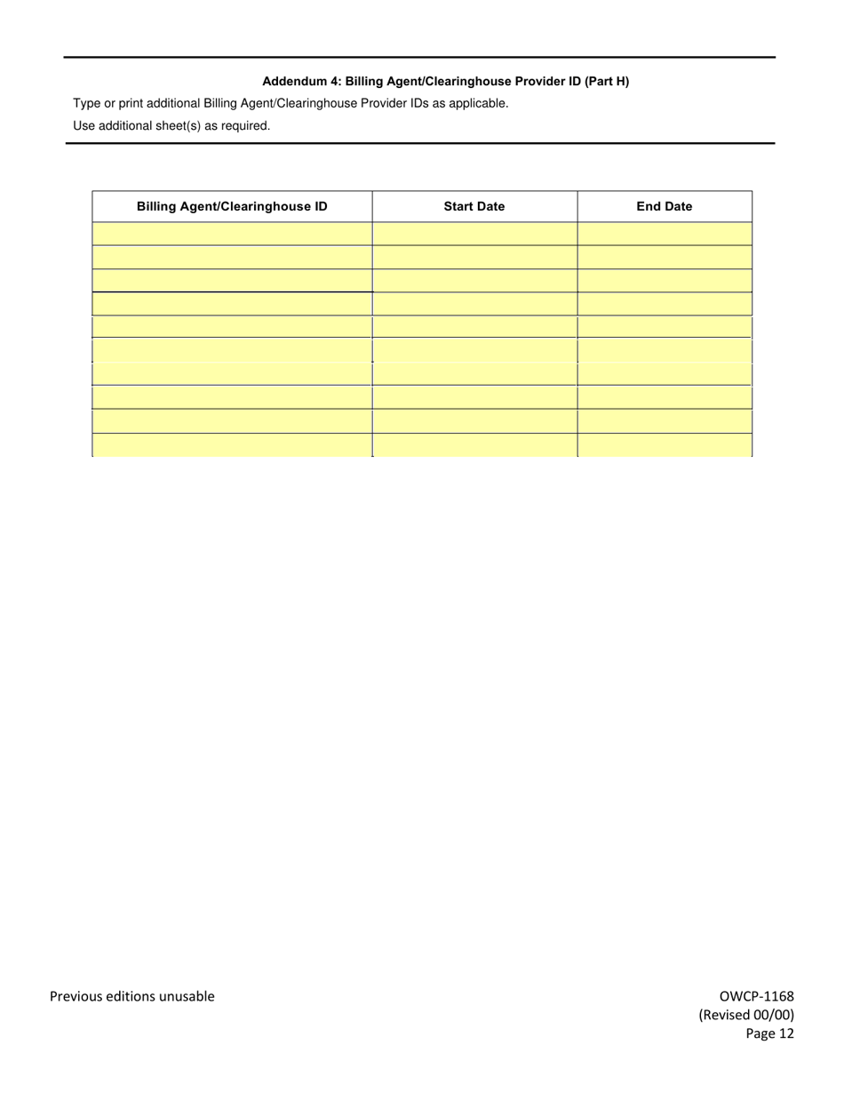 Form OWCP-1168 Provider Enrollment Form, Page 14