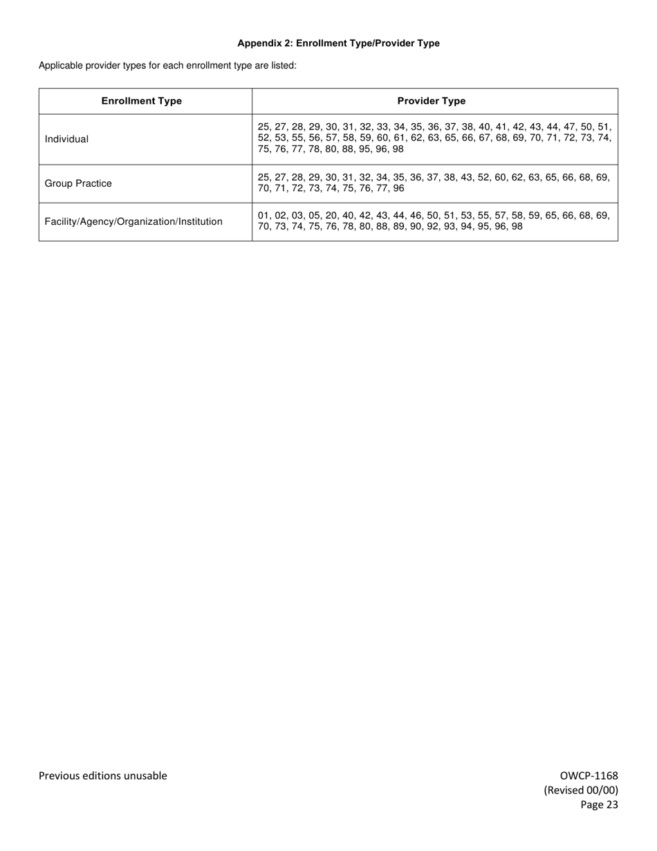 Form OWCP-1168 Provider Enrollment Form, Page 25