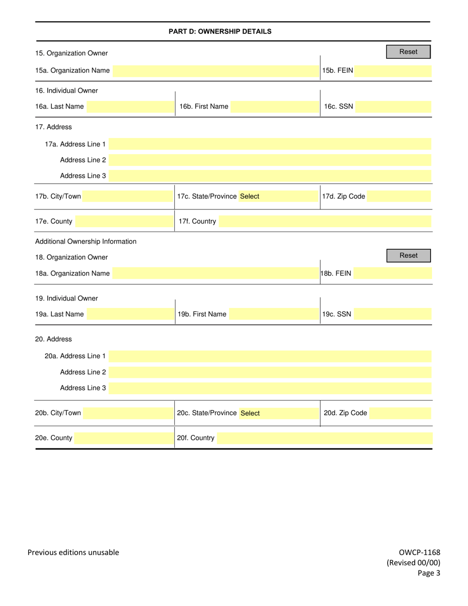 Form OWCP-1168 Provider Enrollment Form, Page 5