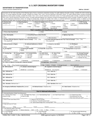 FRA Form 6180.71 U. S. Dot Crossing Inventory Form