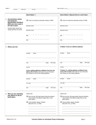 Official Form 101 Voluntary Petition for Individuals Filing for Bankruptcy, Page 2