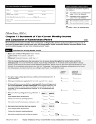 Official Form 122C-1 Chapter 13 Statement of Your Current Monthly Income and Calculation of Commitment Period